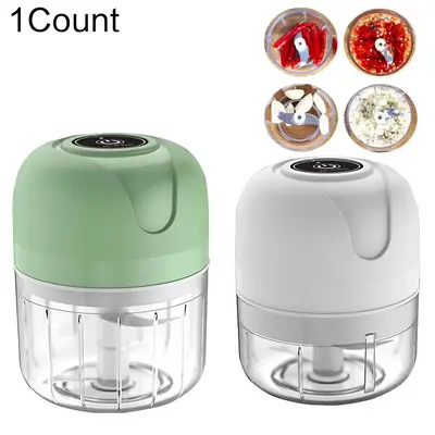 USB Rechargeable Garlic Chopper, 1 Count Portable Wireless Electric Garlic Press, Mini Food Chopper, Household Kitchen Applia...