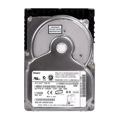 2G340 Dell 36GB Ultra-160 SCSI 10000 3.5-inch Hard Drive