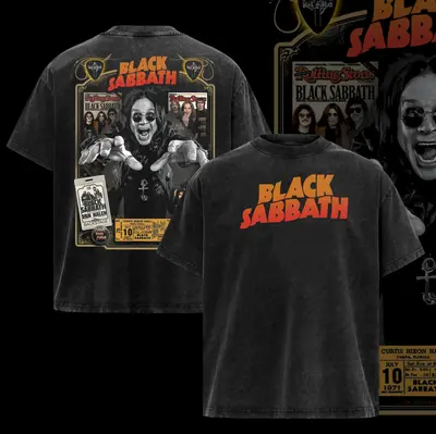 Vintage Ozzy Osbourne T Shirt Mens Black Classic Rock Metal Tee Merch graphic tee