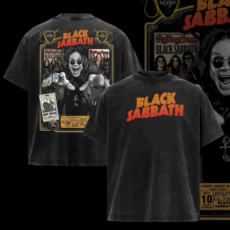 Vintage Ozzy Osbourne T Shirt Mens Black Classic Rock Metal Tee Merch graphic tee