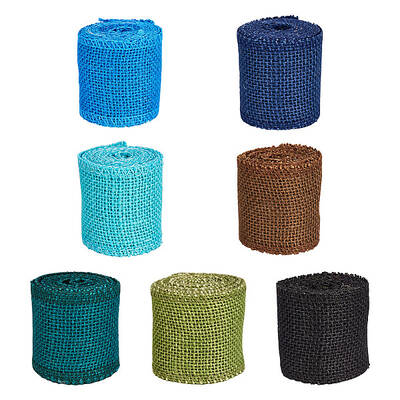 6 Rolls 6 Colors Burlap & Linen Ribbon