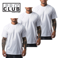 Pro Club Shirts 3-Pack Heavyweight Men's Proclub Short Sleeve T-Shirt heavy tees white tee Casual Cotton Crewneck Classic Top...