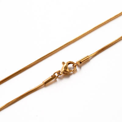 PVD Vacuum Plating 304 Stainless Steel Snake Chain Necklaces