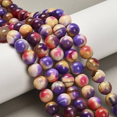 Dyed Natural Agate Beads Strands
