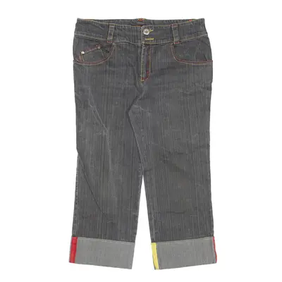 MARIELLA ROSATI Cropped Jeans Grey Denim Regular Straight Womens W31 L22