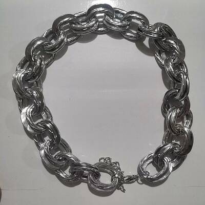 Unisex Thick Aluminum Double Link Chains Necklaces
