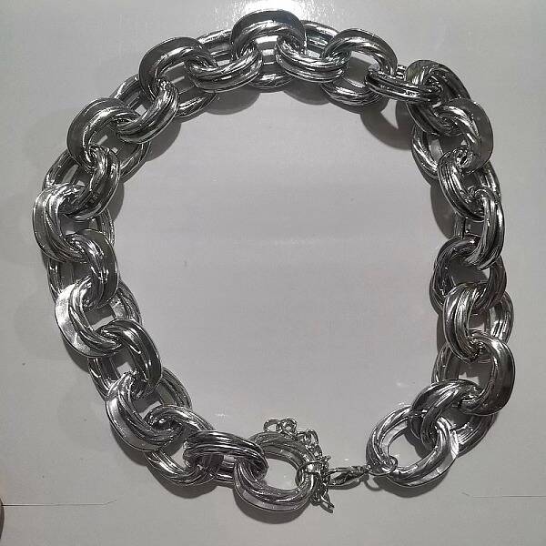 Unisex Thick Aluminum Double Link Chains Necklaces