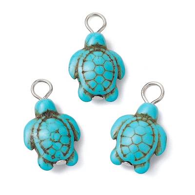 Dyed Synthetic Turquoise Pendants