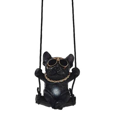 Cute Resin Swinging Bulldog Pendant Decorations