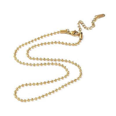 Ion Plating(IP) 304 Stainless Steel Ball Chain Necklace