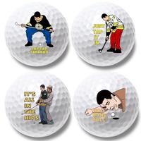 Funny Golf Ball, 4 Counts/set Cartoon Pattern Golf Ball, Golf Training Ball Gift Set, Novelty Golfer Present for Men Dad, Val...