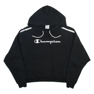 CHAMPION Womens Black Hoodie S
