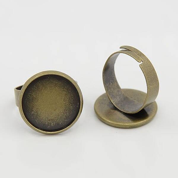 Adjustable Brass Pad Ring Findings