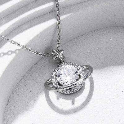 Brass Micro Pave Cubic Zirconia Star Pendant Necklaces for Women