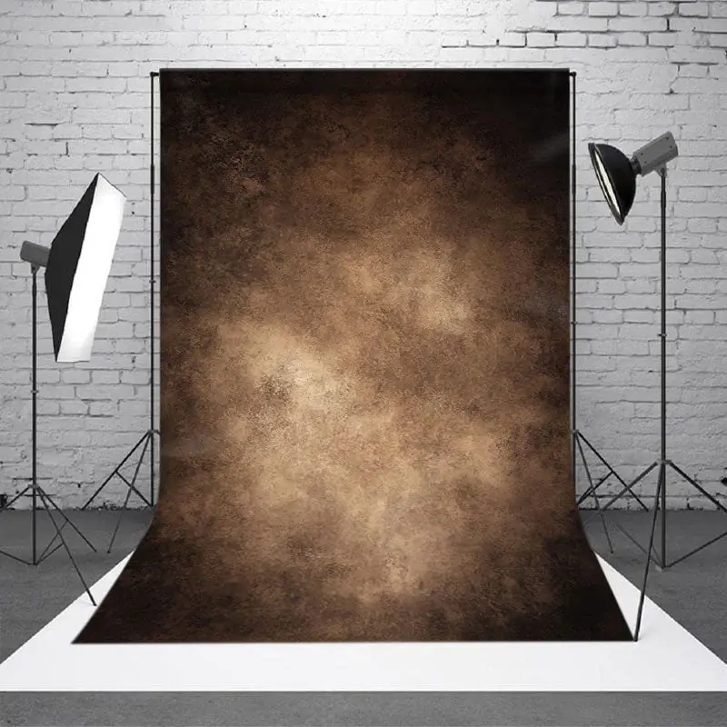 Vintage Brown Black Fuzzy Central Spotlight Backdrop - Aperturee