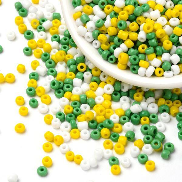 6500Pcs 300G 3 Colors Glass Seed Beads
