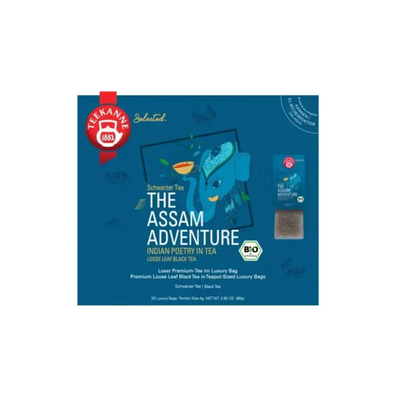 Teekanne Bio Luxury Bag - Assam Adventure, 20 sachets (80 g)