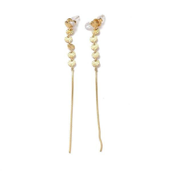 Glass Dangle Stud Earrings
