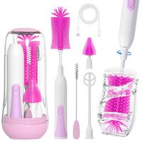 Electric Bottle Brush Set - 2 Modes & 360° Rotation, Waterproof Bless Bottle Baby Bottle Cleaner with Silicone Brushes, scru...