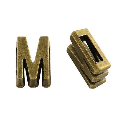 Tibetan Style Alloy Letter Slide Charms