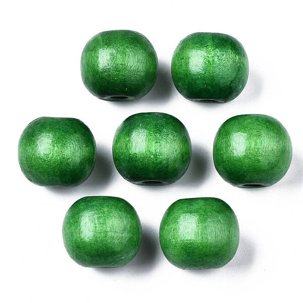 Spray Painted Natural Wood Beads