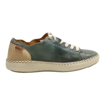 PIKOLINOS Sneaker Trainers Green Leather Womens UK 5