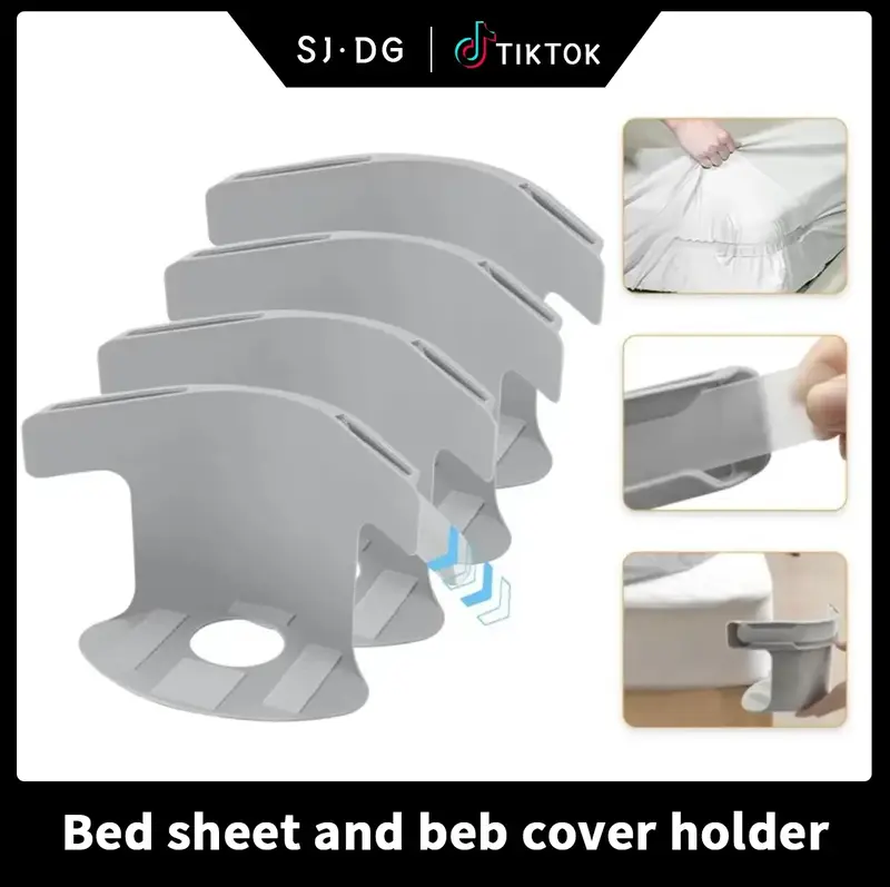 Lock Sheet Holders Set of 4, Heavy Duty Bed Sheet Holders with Fitted Sheet Straps, Keep Sheets Firm & Tight, Corner Fitted f...