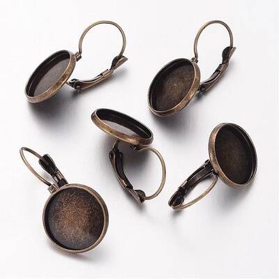 Brass Leverback Earring Findings