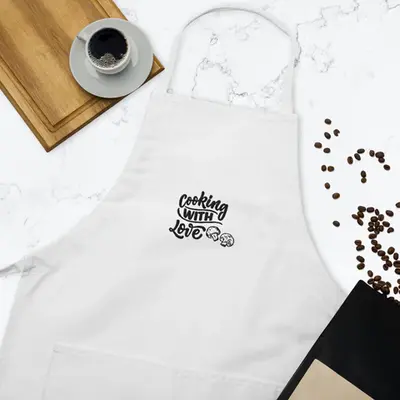 Cooking with Love - Artistic Embroidered Apron