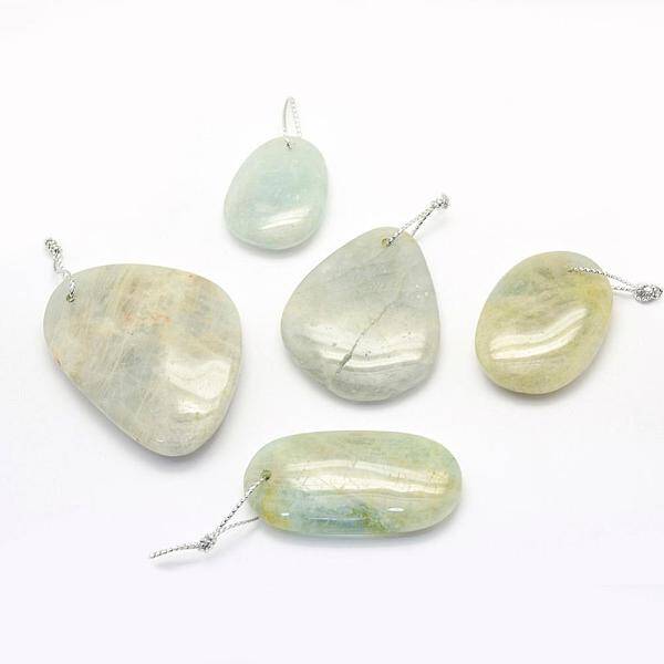 Natural Aquamarine Pendants
