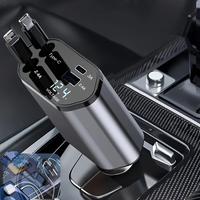JOYTUTUS 120W Retractable 4 - in - 1 Car Charging Cable & 4 - Port Adapter Compatible with iPhone/Galaxy/Pixel  Safe Reliable...