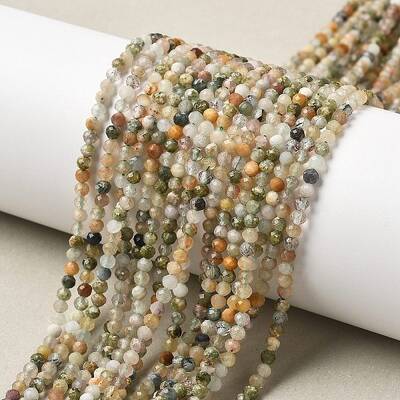 Natural Green Rutilated Quartz Beads Strands