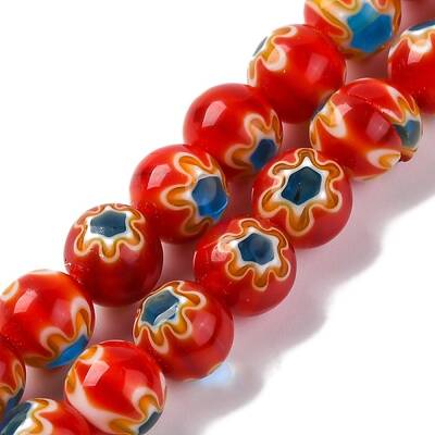 Handmade Millefiori Lampwork Beads Strands