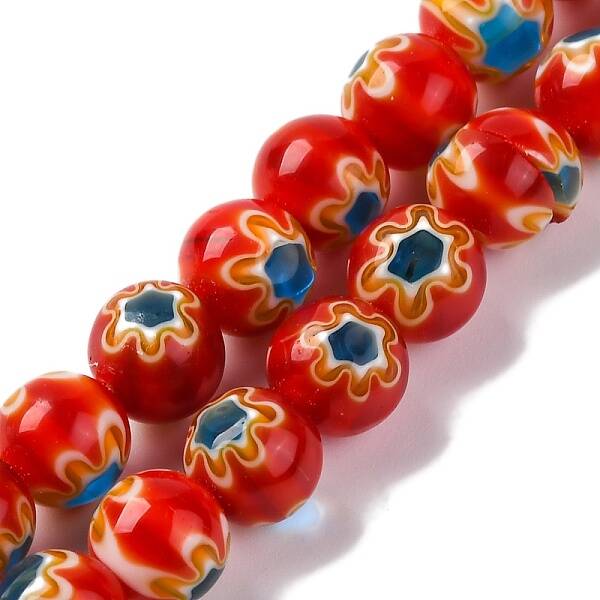 Handmade Millefiori Lampwork Beads Strands