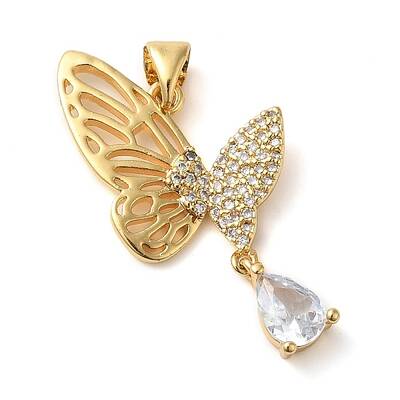 Brass Micro Pave Cubic Pendants