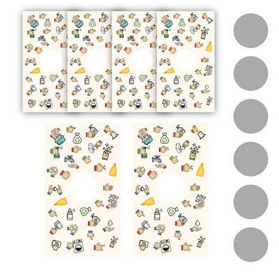 120 Sheets Rectangle Coated Scratch Off Film Reward Cards