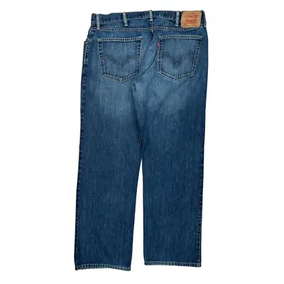 505 Straight Fit Levis Jeans - 36W 31L Blue Cotton