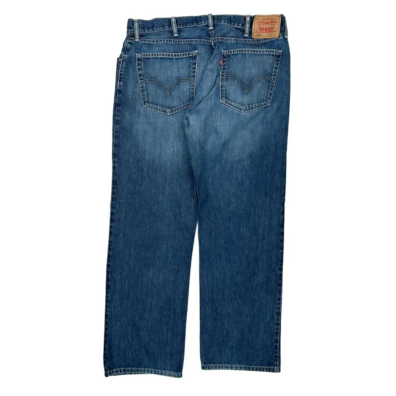505 Straight Fit Levis Jeans - 36W 31L Blue Cotton