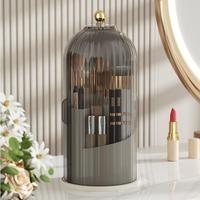 Lightweight Design Clear Makeup Brush Storage Box, 360 Degree Rotatable Makeup Brush Holder, Makeup Brush Organizer for Home ...