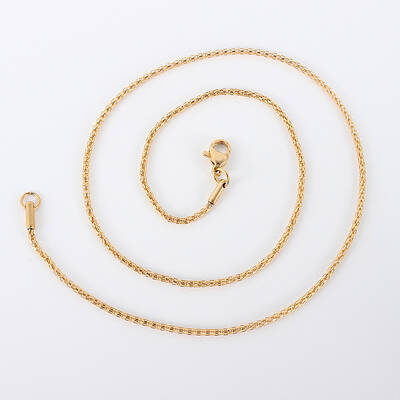 Ion Plating(IP) 304 Stainless Steel Mesh Chain Necklaces