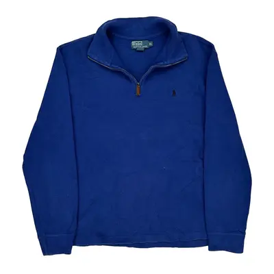 Polo By Ralph Lauren 1/4 Zip - XL Blue Cotton