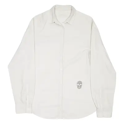 ZADIG & VOLTAIRE Womens Plain Shirt Grey Long Sleeve M