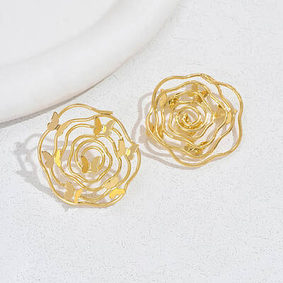 Brass Stud Earrings