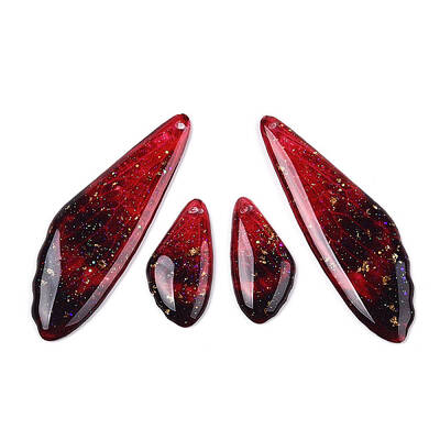 Transparent Resin Wing Earrings Pendants