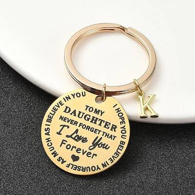 Valentine's Day Brass & 201 Stainless Steel Keychain