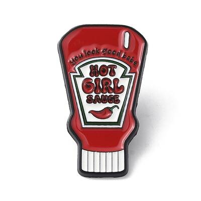 Hot Girl Chilli Sauce Enamel Pins