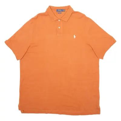 POLO RALPH LAUREN Mens Polo Shirt Orange Short Sleeve XL