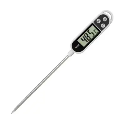 Led Display Heat Resistant Digital Food Thermometer, 1/2 Counts Stainless Steel Food Thermometer, Modern Kitchen Measuring ...