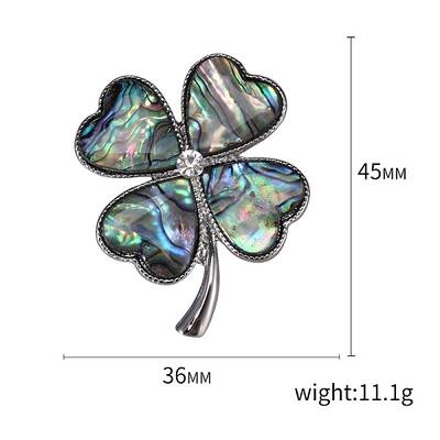Saint Patrick's Day Shell Brooch