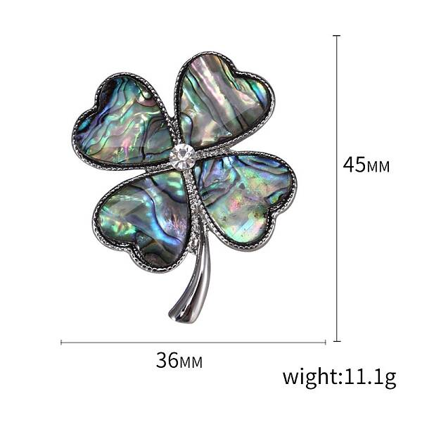 Saint Patrick's Day Shell Brooch